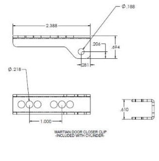 Flammable Door Cylynder Assembly