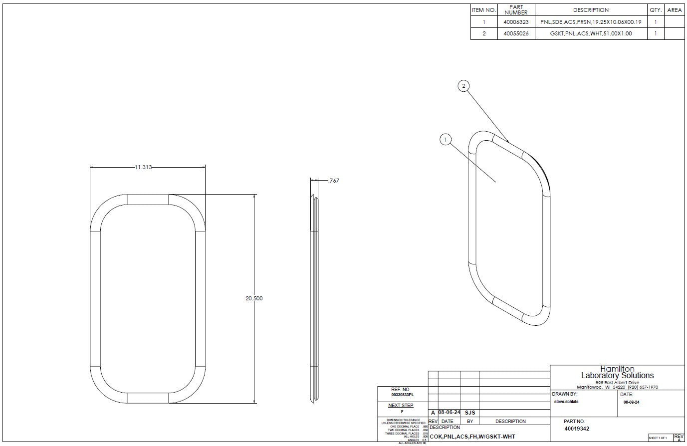 Fume Hood Access Panel